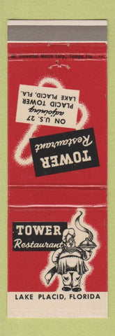 Matchbook Cover - Tower Restaurant Lake Placid FL