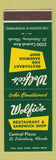 Matchbook Cover - Wolfie's Restaurant St Petersburg FL