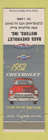 Matchbook Cover - 1952 Chevrolet Bass Motors Cleveland Heights OH