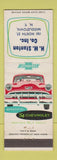 Matchbook Cover - 1953 Chevrolet HM Stanton Middletown NY
