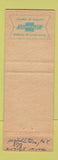 Matchbook Cover - 1953 Chevrolet HM Stanton Middletown NY