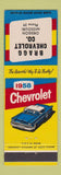 Matchbook Cover - 1958 Chevrolet Bragg Oregon MO low phone #