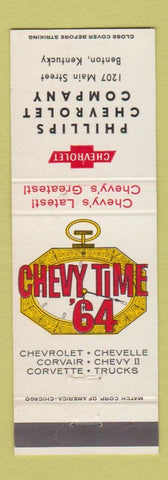 Matchbook Cover - 1964 Chevrolet Phillips Benton KY