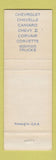 Matchbook Cover - 1967 Chevrolet Sugg Boyertown PA
