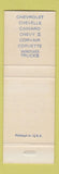 Matchbook Cover - 1967 Chevrolet Marhefka Windber PA