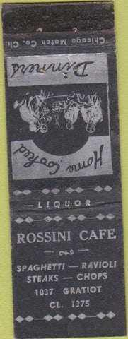 Matchbook Cover - Rossini Cafe St Louis MO?
