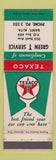 Matchbook Cover - Texaco oil gas Green T Banff AB