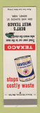 Matchbook Cover - Texaco oil gas Bert's Sidney NE Havoline