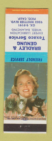Matchbook Cover - Bardley & Genung Texaco oil gas Pico CA