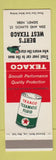 Matchbook Cover - Bert's West Texaco oil gas Sidney NE