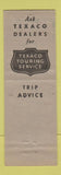 Matchbook Cover - Texaco oil gas Lima OH