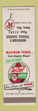 Matchbook Cover - Texaco oil gas Harrison's Smoot WY