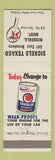 Matchbook Cover - Texaco oil gas Sickels Missoula MT