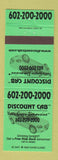 Matchbook Cover - Discount Cab Taxi