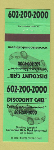 Matchbook Cover - Discount Cab Taxi