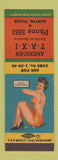 Matchbook Cover - American Taxi Austin TX pinup