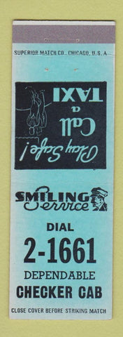 Matchbook Cover - Taxi Cab Checker