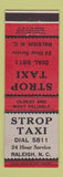 Matchbook Cover - Strop Taxi Cab Raleigh NC low phone #