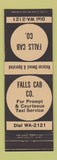Matchbook Cover - Falls Cab Company Taxi
