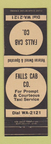Matchbook Cover - Falls Cab Company Taxi