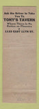 Matchbook Cover - Owl & Congress Taxi Austin TX pinup