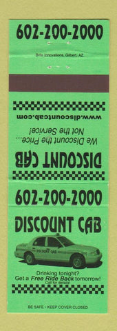 Matchbook Cover - Discount Cab Taxi