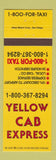 Matchbook Cover - Yellow Cab Express Taxi