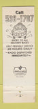 Matchbook Cover - The Cab Taxi Hawaii? WEAR