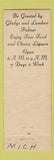 Matchbook Cover - Palmer's Pontiac MI