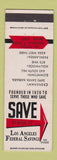 Matchbook Cover - Los Angeles Federal Savings CA Hollywood