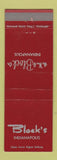 Matchbook Cover - Block's Indianapolis IN