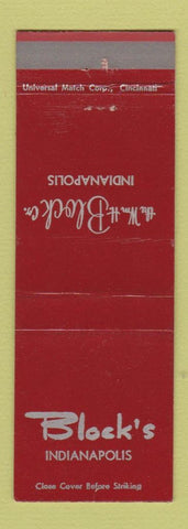 Matchbook Cover - Block's Indianapolis IN