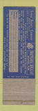 Matchbook Cover - Royal Blue Hospital Plan Insurance Chicago IL
