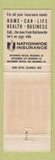Matchbook Cover - Nationwide Insurance Ed Knappenberger Lehighton PA