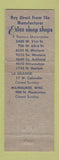 Matchbook Cover - Estee Sleep Shops Furniture Chicago IL Milwaukee WI LA Grange