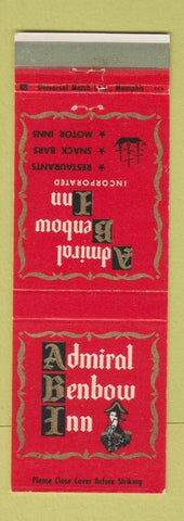 Matchbook Cover - Admiral Benbow Inn Jackson MS