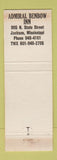 Matchbook Cover - Admiral Benbow Inn Jackson MS
