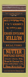 Matchbook Cover - Nutter Mortgage Service Philadelphia PA