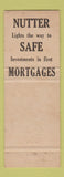 Matchbook Cover - Nutter Mortgage Service Philadelphia PA