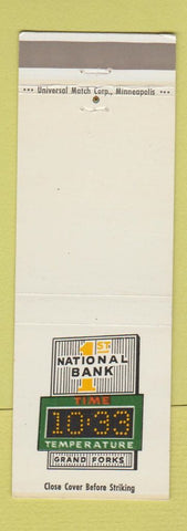 Matchbook Cover - 1st National Bank Grand Forks ND