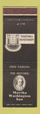 Matchbook Cover - Martha Washington Inn Abingdon VA