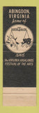 Matchbook Cover - Martha Washington Inn Abingdon VA