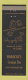 Matchbook Cover - Morocco's Lounge Bar Lyndhurst OH