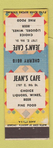 Matchbook Cover - Jean's Cafe