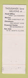 Matchbook Cover - San Francisco Federal Savings Bank CA WEAR