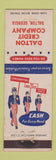 Matchbook Cover - Dalton Credit Company Dalton GA Uncle Sam WEAR