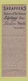 Matchbook Cover - Sheaffer's Skrip Pens DD Bean