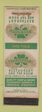 Matchbook Cover - Shamrock Restaurant Chicago IL WEAR