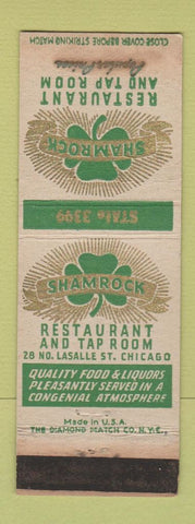 Matchbook Cover - Shamrock Restaurant Chicago IL WEAR