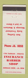 Matchbook Cover - Insurance Barber Shop Herman Herr Omaha NE